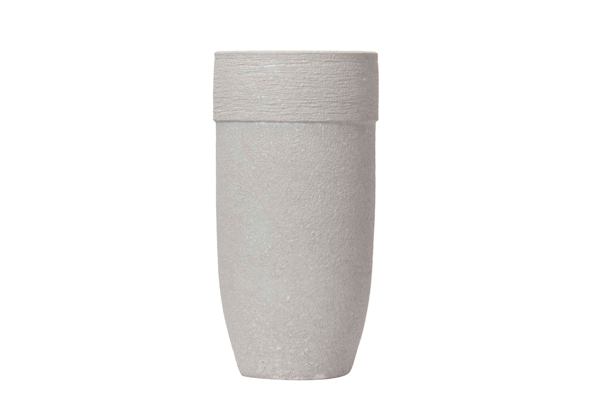 GREY CERAMIC VASE 16.5x16.5x30 CM