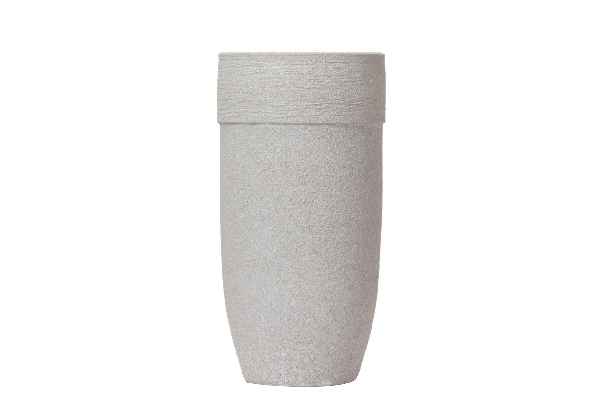 GREY CERAMIC VASE 16.5x16.5x30 CM
