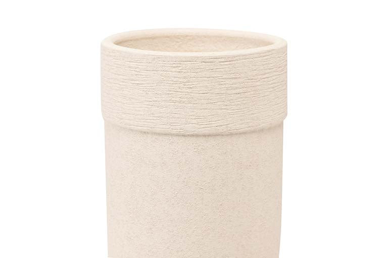 WHITE CERAMIC VASE 16x16x30 CM