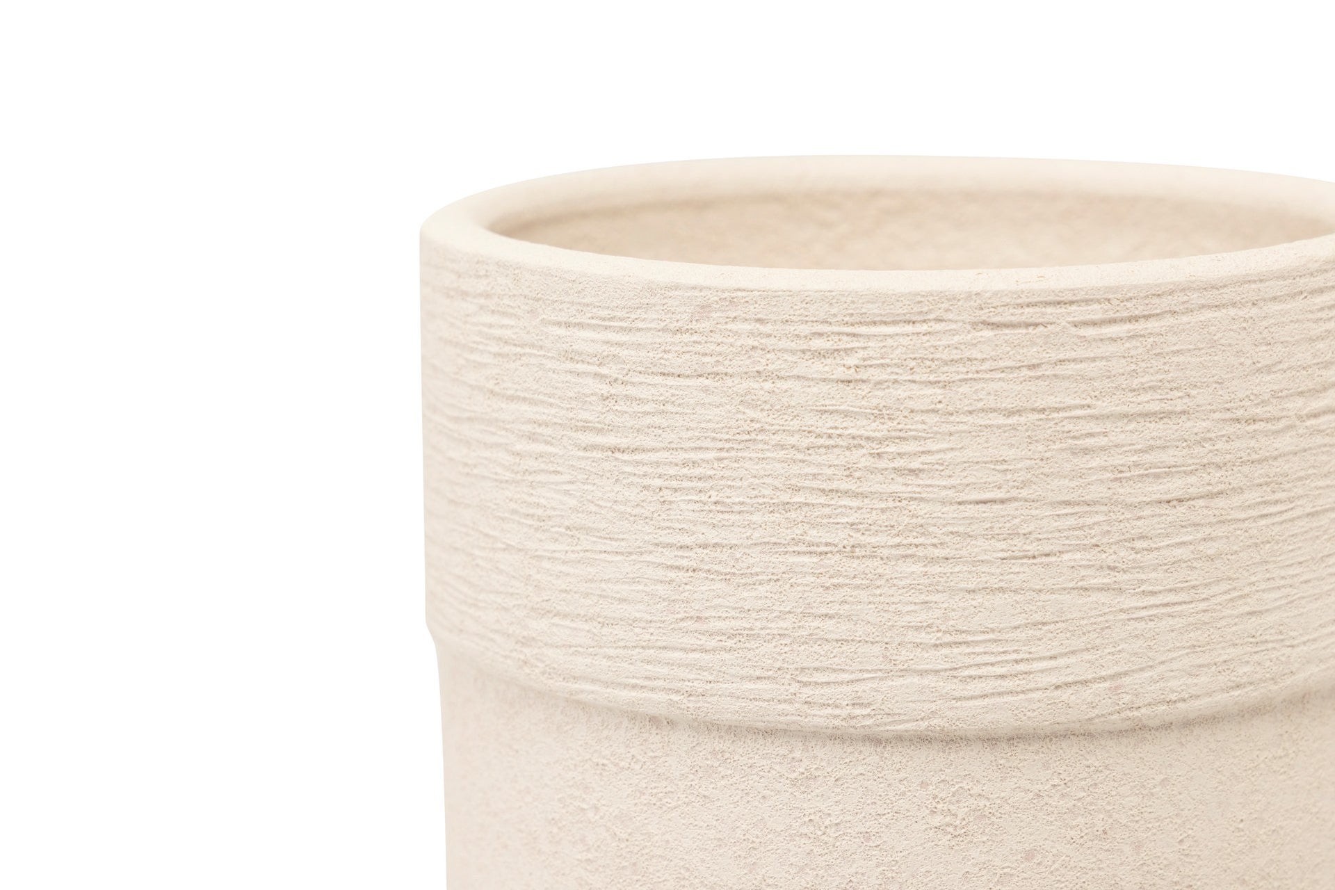 VASO DE CERÂMICA BRANCA 16x16x30 CM