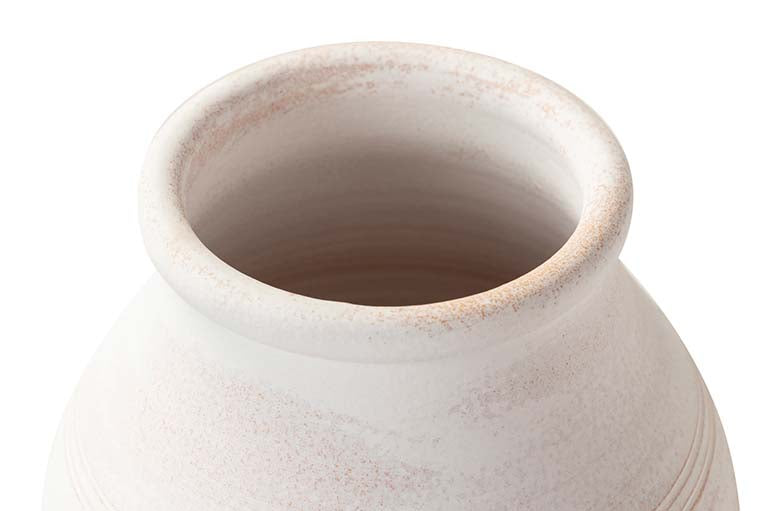 WHITE CERAMIC VASE 23x23x40 CM