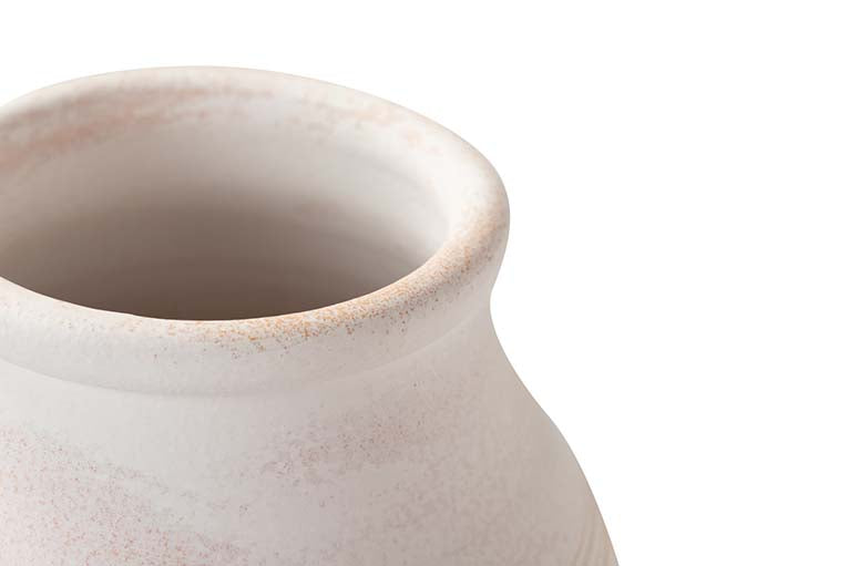 WHITE CERAMIC VASE 23x23x40 CM