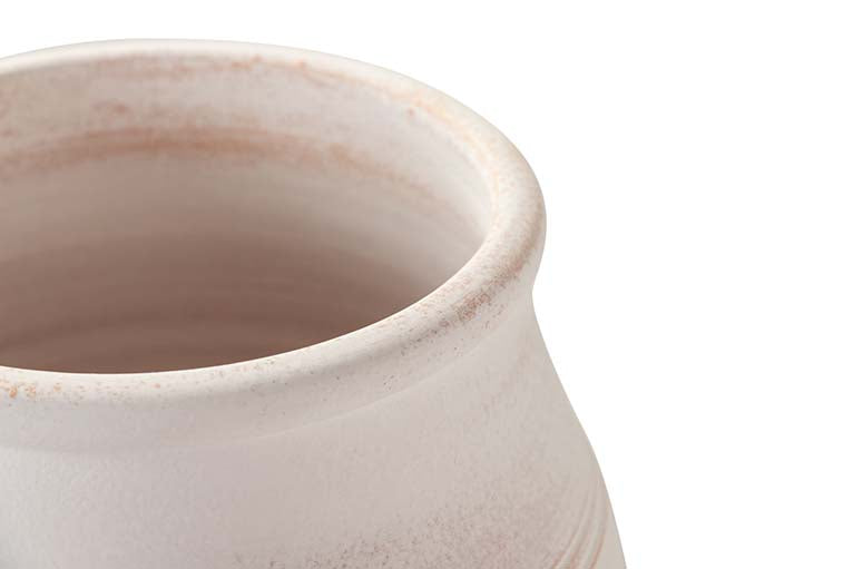 WHITE CERAMIC VASE 28x28x40 CM