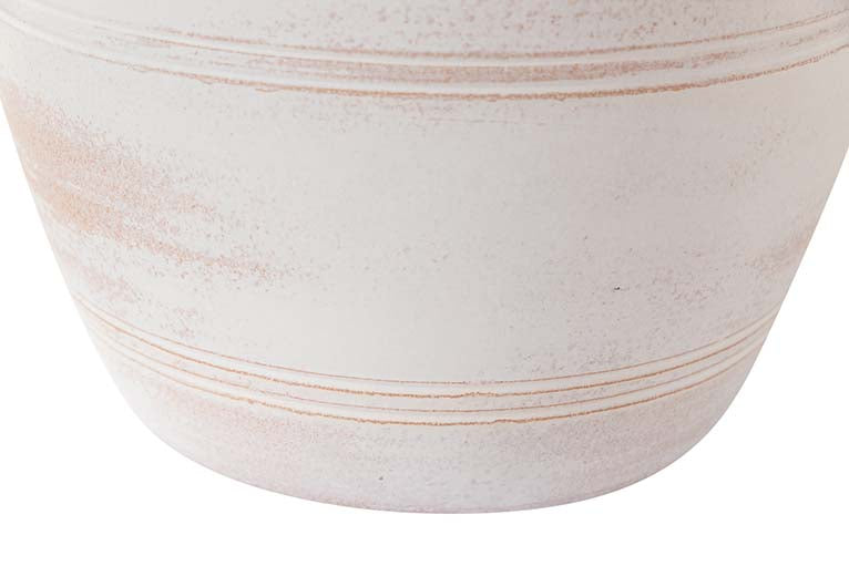 WHITE CERAMIC VASE 28x28x40 CM