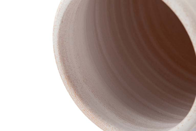 WHITE CERAMIC VASE 28x28x40 CM