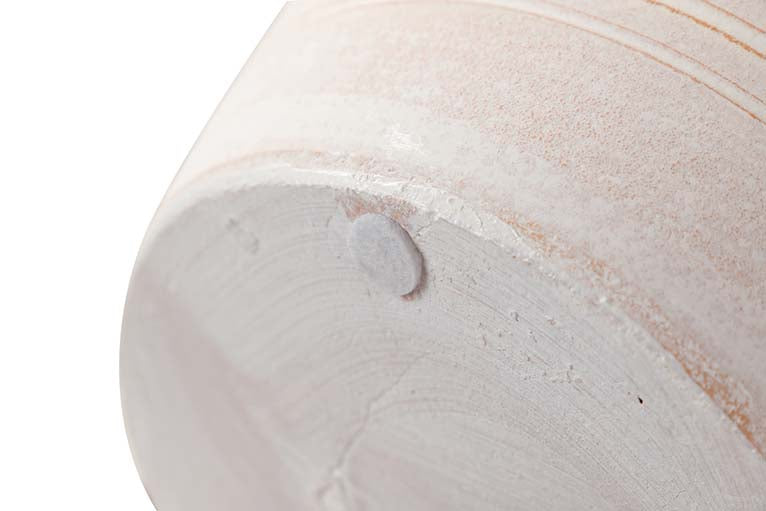 WHITE CERAMIC VASE 28x28x40 CM