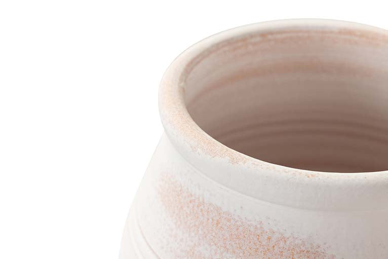 WHITE CERAMIC VASE 24x24x31 CM