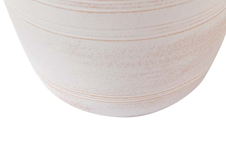 WHITE CERAMIC VASE 24x24x31 CM