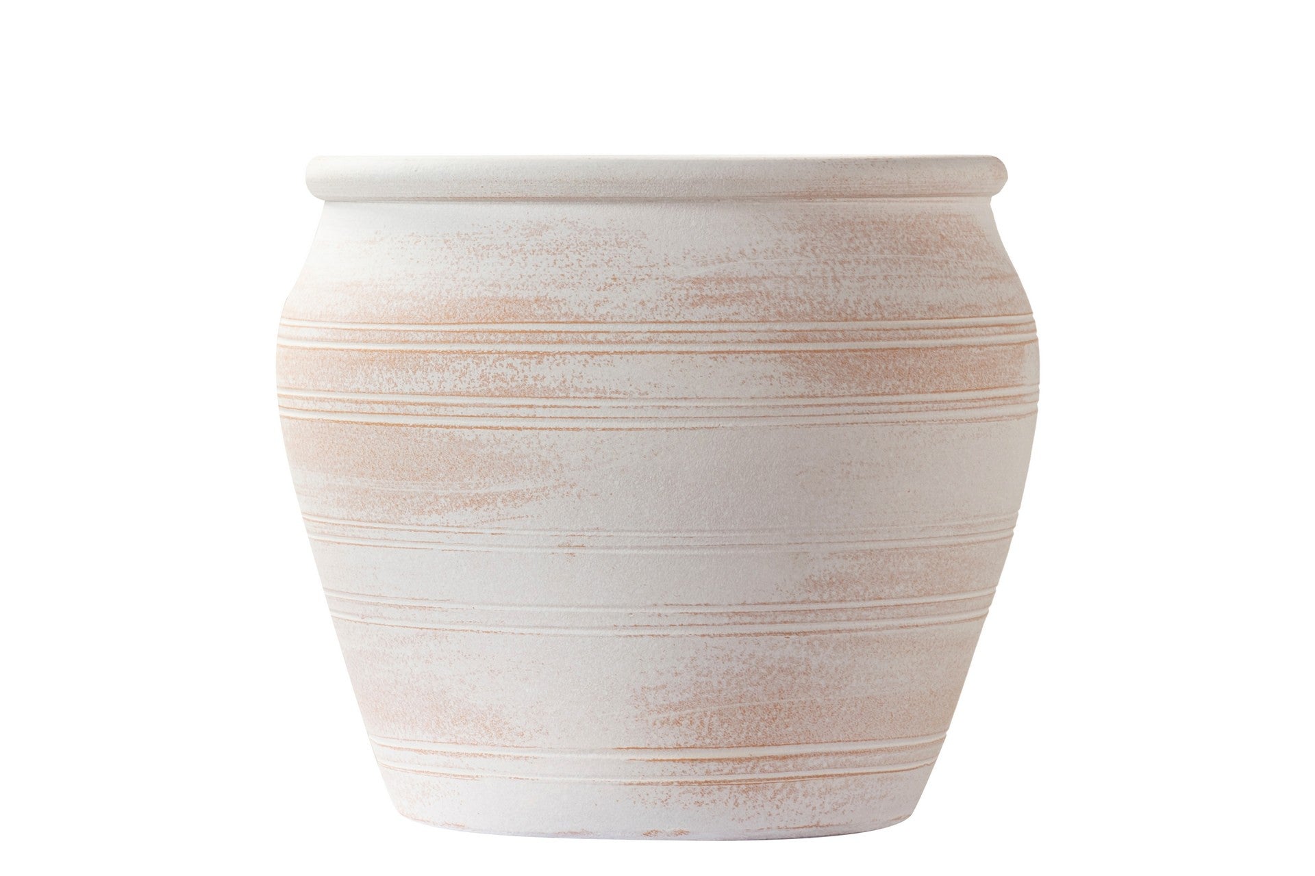 WHITE CERAMIC PLANTER 32x32x28 CM