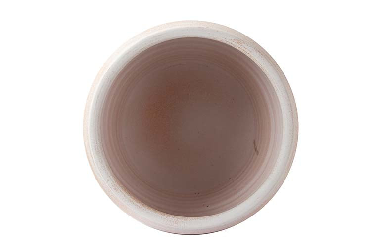 JARDINEIRA DE CERÂMICA BRANCA 32x32x28 CM