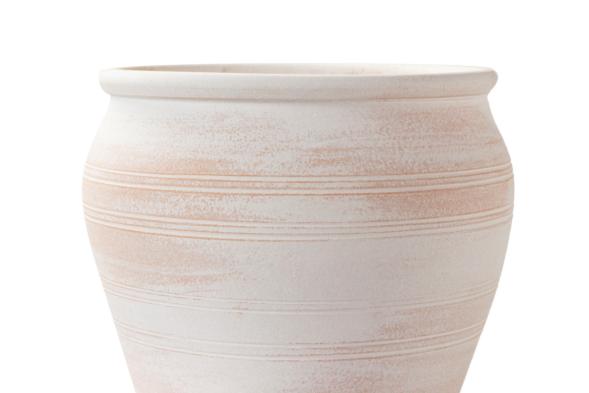 WHITE CERAMIC PLANTER 32x32x28 CM