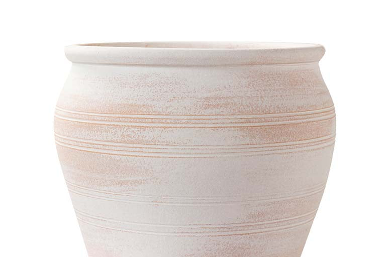 JARDINEIRA DE CERÂMICA BRANCA 32x32x28 CM