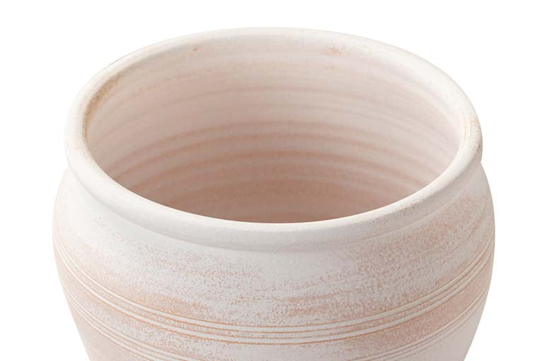 JARDINEIRA DE CERÂMICA BRANCA 32x32x28 CM