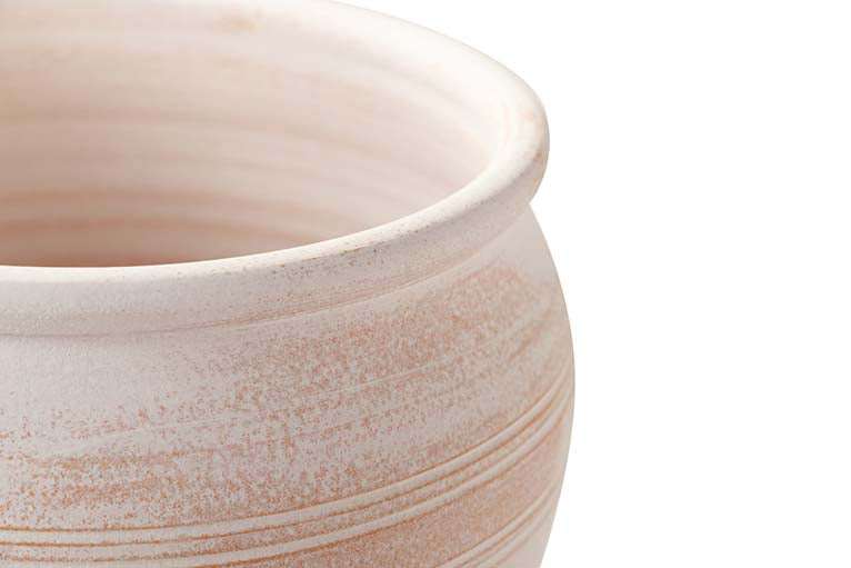 JARDINEIRA DE CERÂMICA BRANCA 32x32x28 CM