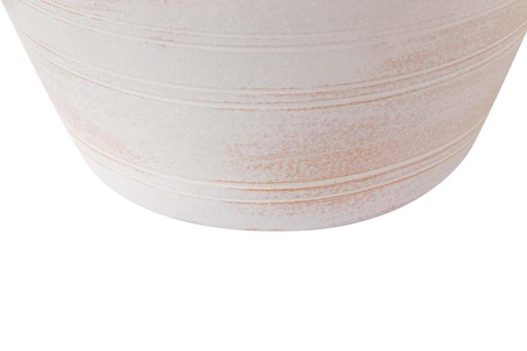 JARDINEIRA DE CERÂMICA BRANCA 32x32x28 CM