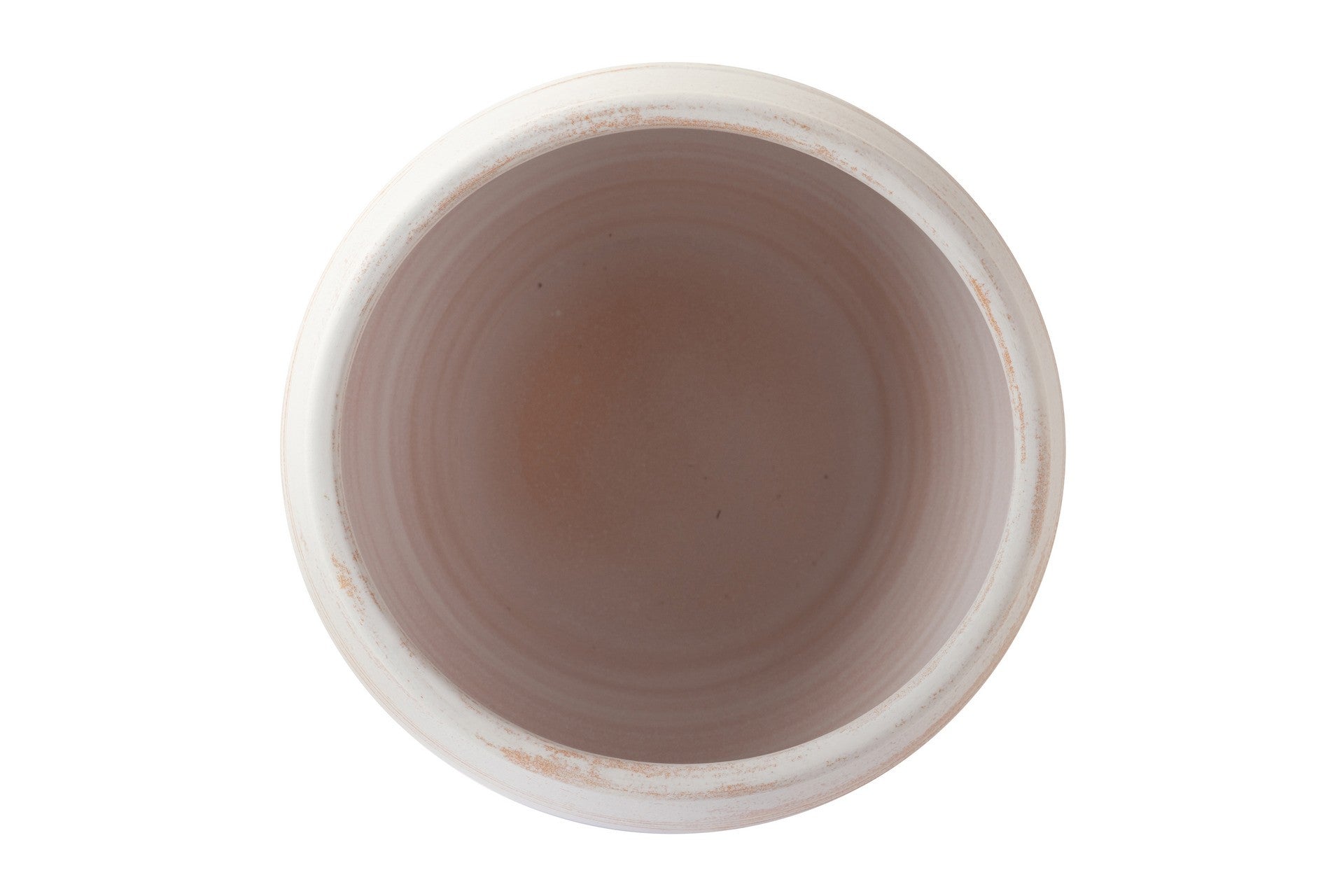 WHITE CERAMIC FLOWER POT 35x35x30.5 CM