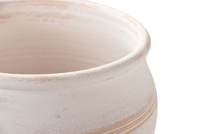 VASO DE CERÂMICA BRANCA 35x35x30,5 CM