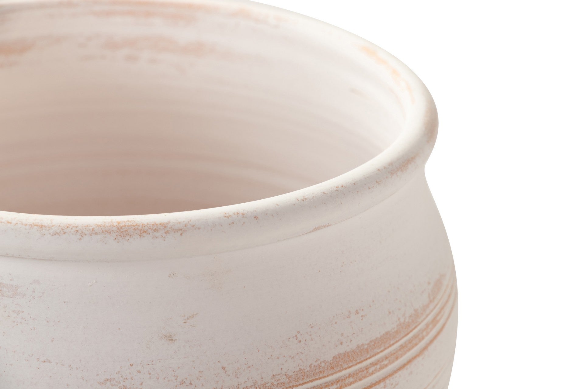 WHITE CERAMIC FLOWER POT 35x35x30.5 CM