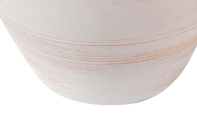 VASO DE CERÂMICA BRANCA 35x35x30,5 CM