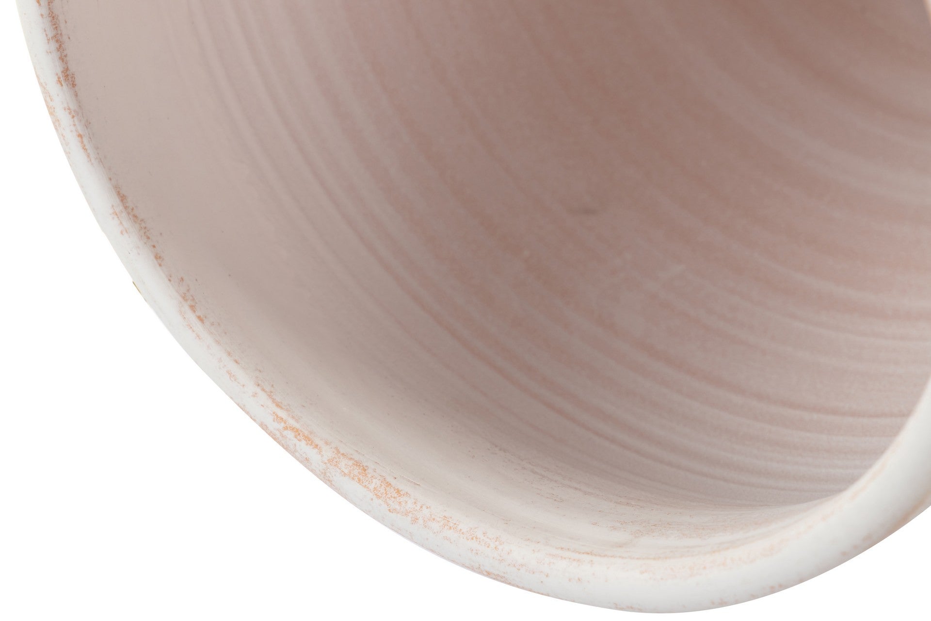 WHITE CERAMIC FLOWER POT 35x35x30.5 CM