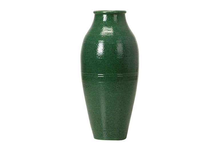 GREEN CERAMIC VASE 26x26x60 CM