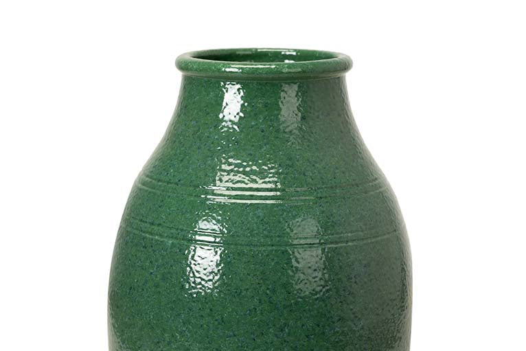 GREEN CERAMIC VASE 26x26x60 CM