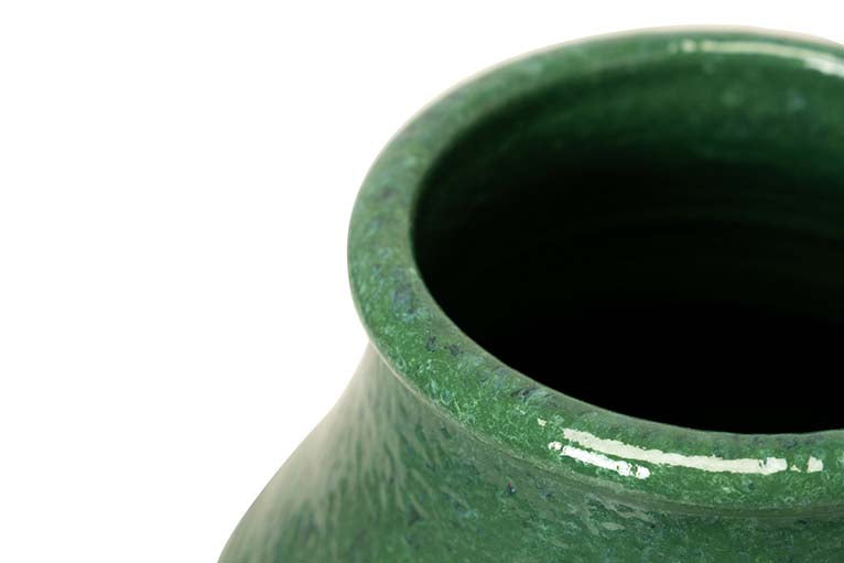 GREEN CERAMIC VASE 26x26x60 CM