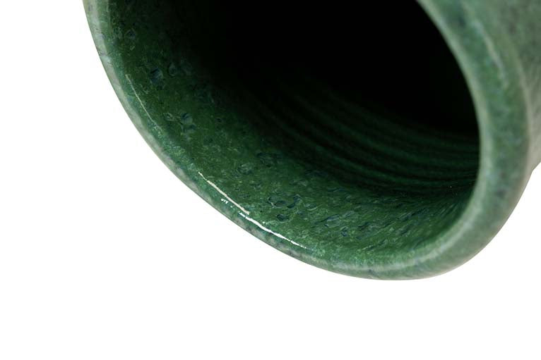 GREEN CERAMIC VASE 26x26x60 CM