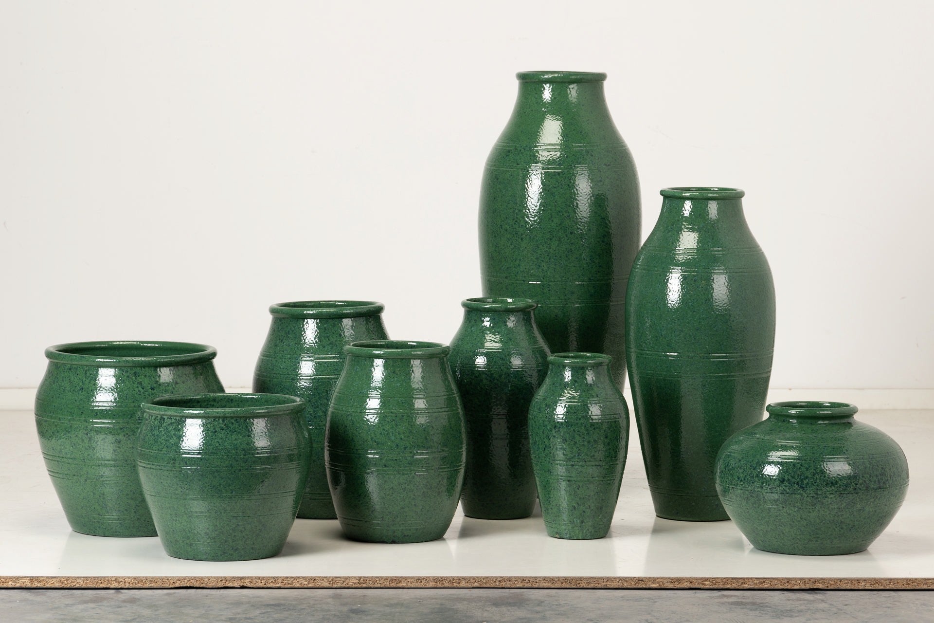JARRON CERAMICA VERDE 28x28x40 CM