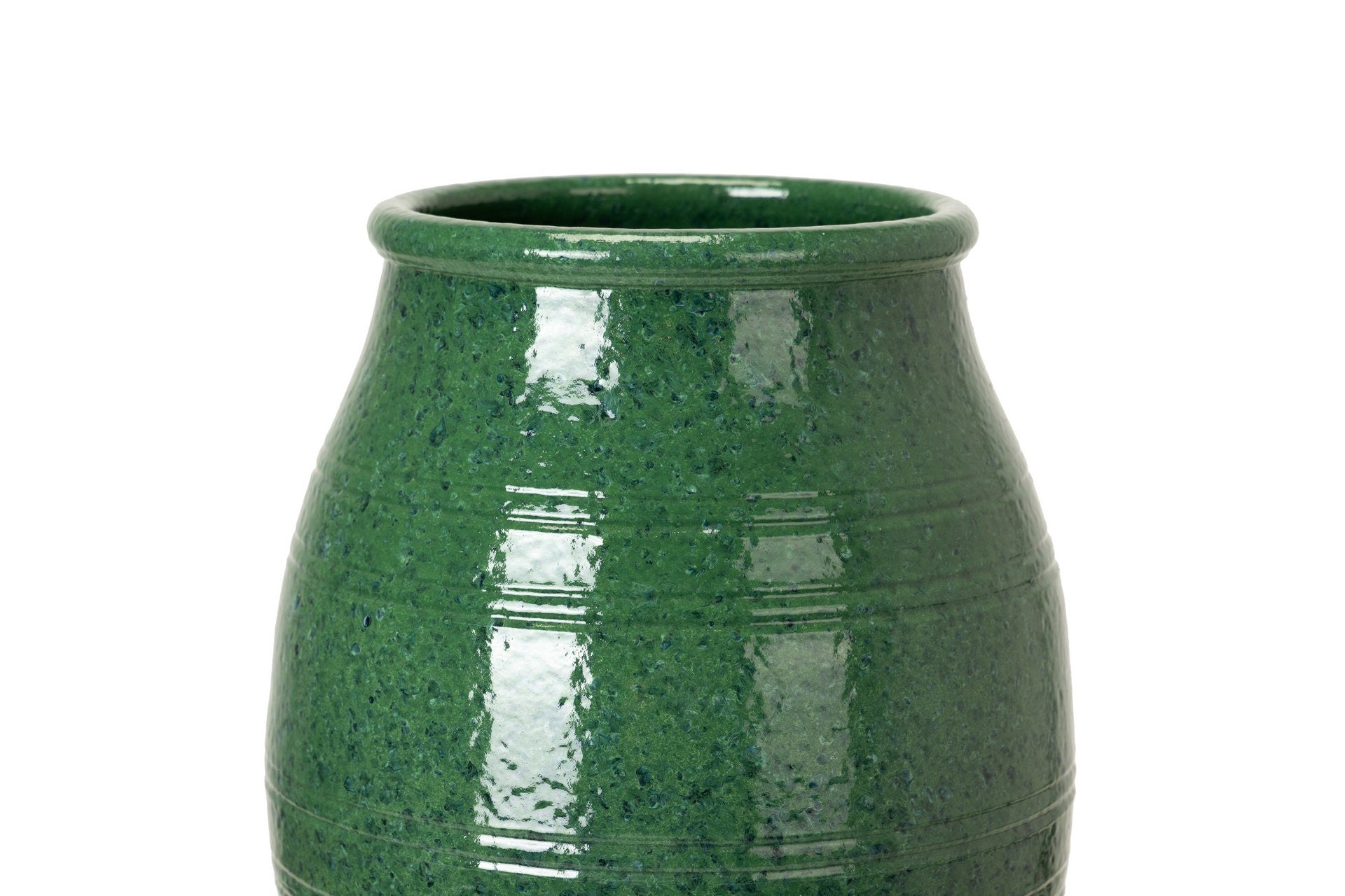 GREEN CERAMIC VASE 28x28x40 CM