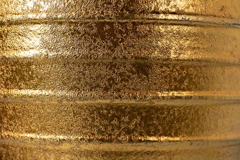 VASO DE CERÂMICA DOURADO 44x44x52 CM