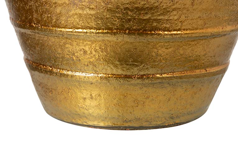 VASO DE CERÂMICA DOURADO 44x44x52 CM
