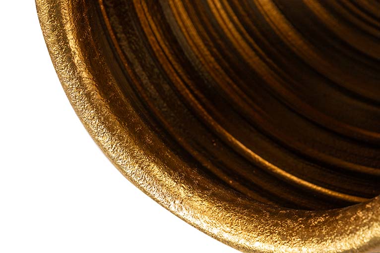 VASO DE CERÂMICA DOURADO 44x44x52 CM