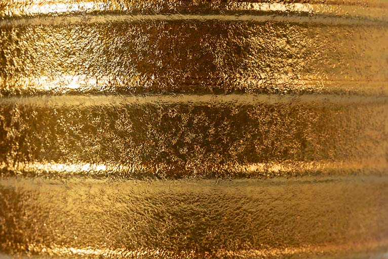 VASO DE CERÂMICA DOURADO 36x36x43 CM