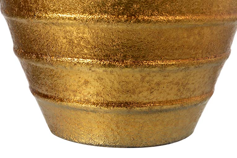 VASO DE CERÂMICA DOURADO 36x36x43 CM
