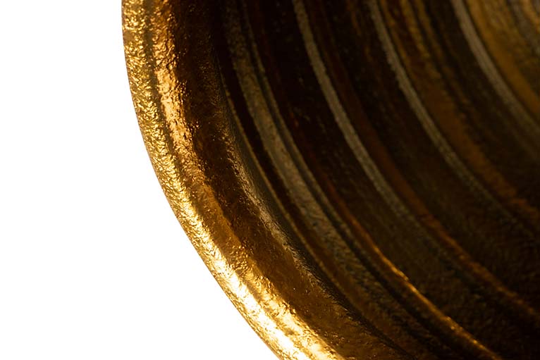 VASO DE CERÂMICA DOURADO 36x36x43 CM