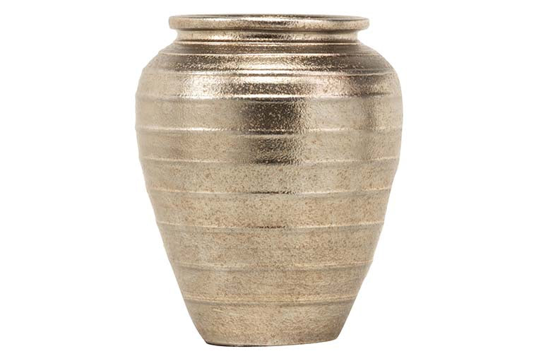 JARDINEIRA DE CERÂMICA PRATA 44x44x52 CM
