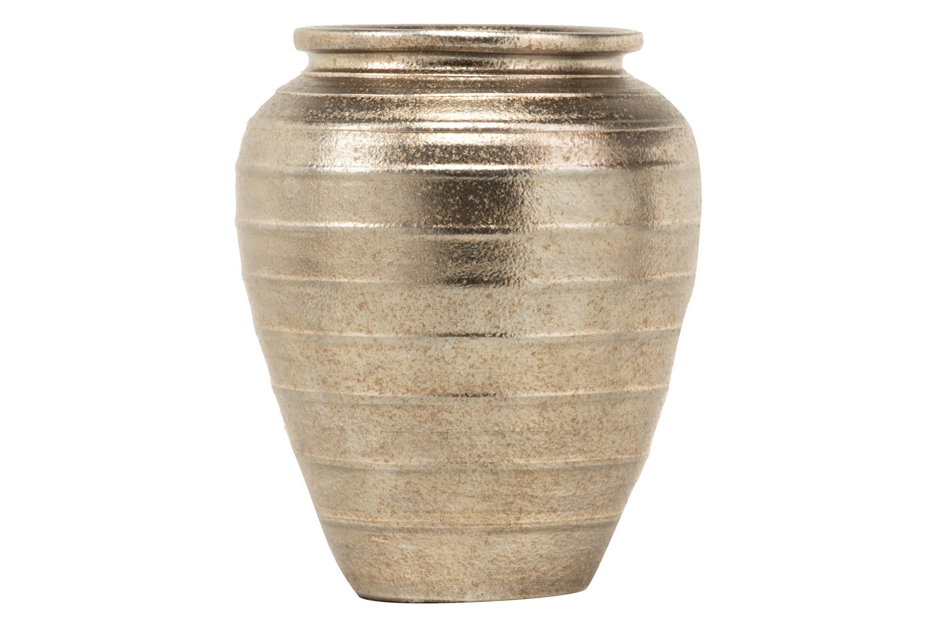 SILVER CERAMIC PLANTER 44x44x52 CM