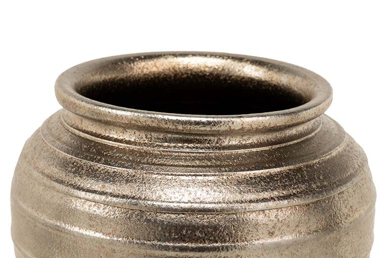 JARDINEIRA DE CERÂMICA PRATA 44x44x52 CM