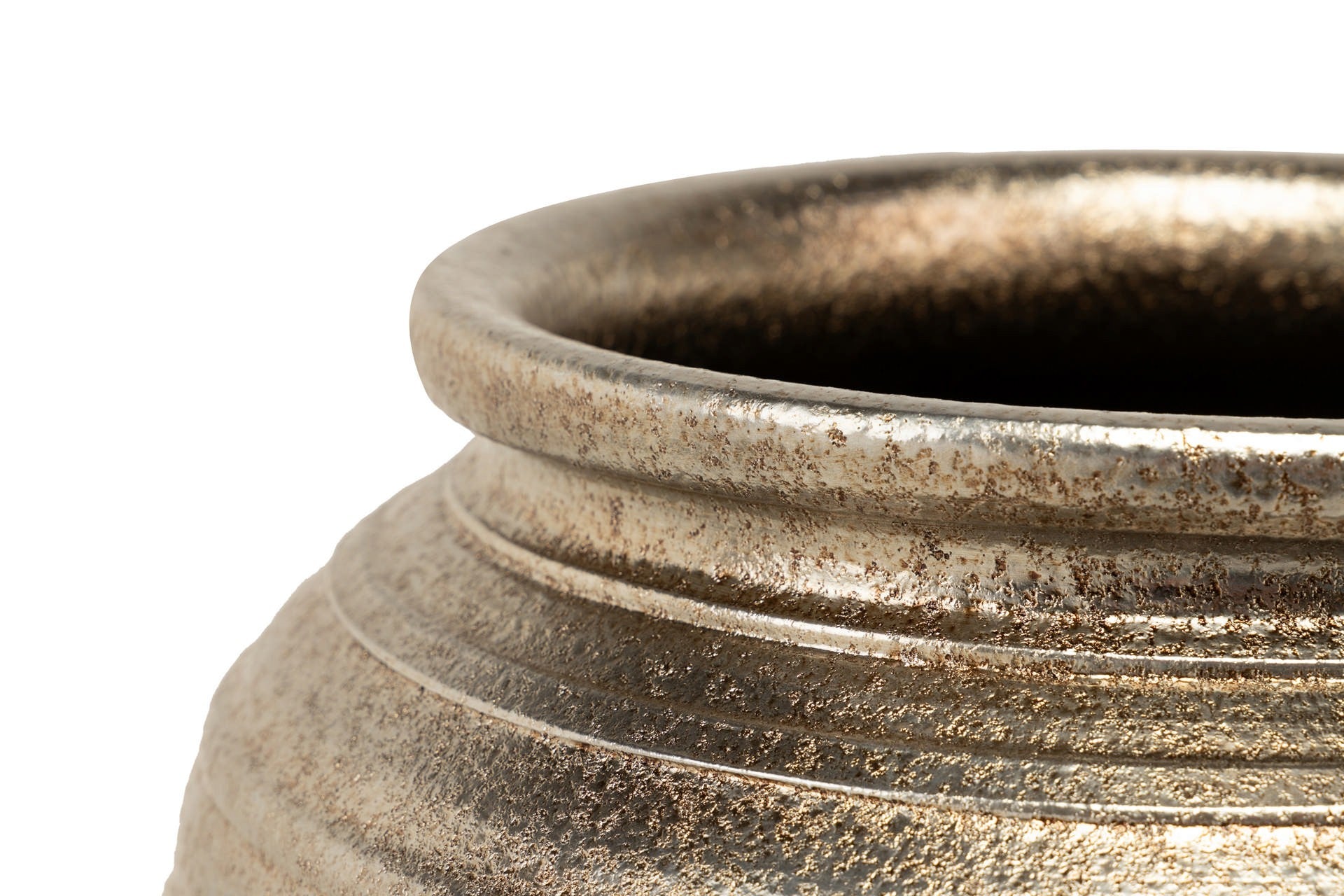 SILVER CERAMIC PLANTER 44x44x52 CM