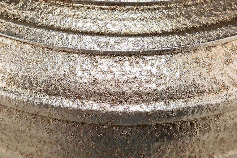 JARDINEIRA DE CERÂMICA PRATA 44x44x52 CM