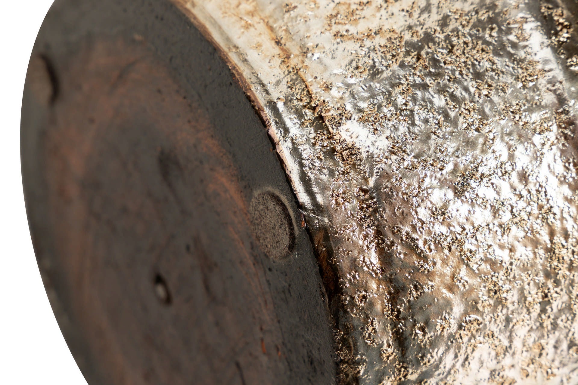 SILVER CERAMIC PLANTER 36x36x43 CM