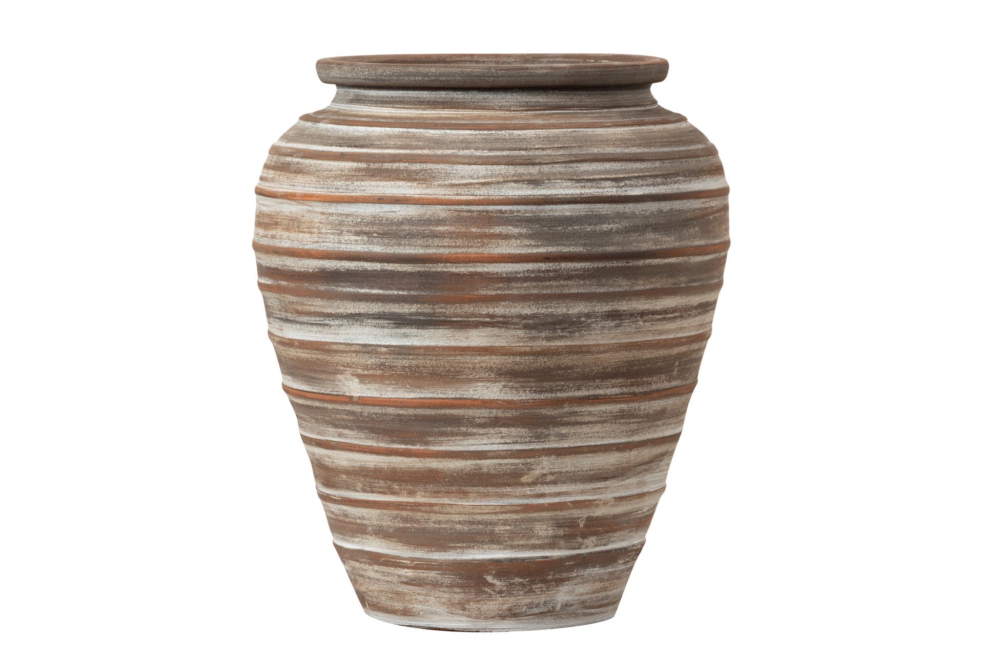 BROWN CERAMIC PLANTER 44x44x52 CM