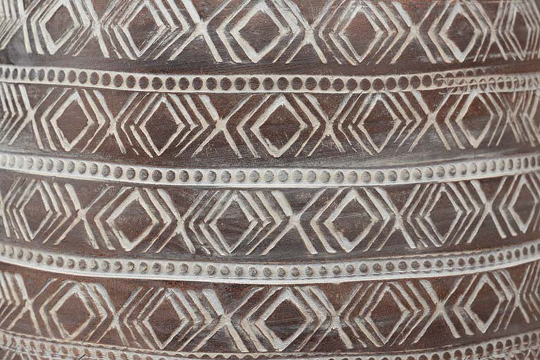 BROWN CERAMIC VASE 30x30x80 CM