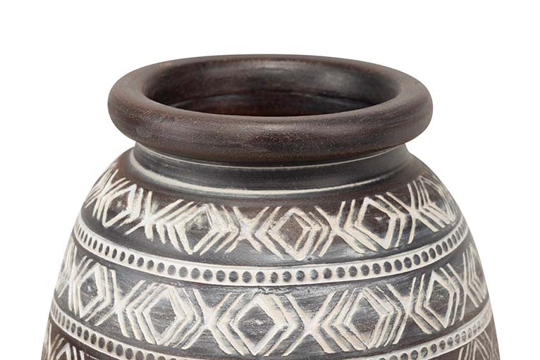 JARRON CERAMICA MARRON 26x26x60 CM