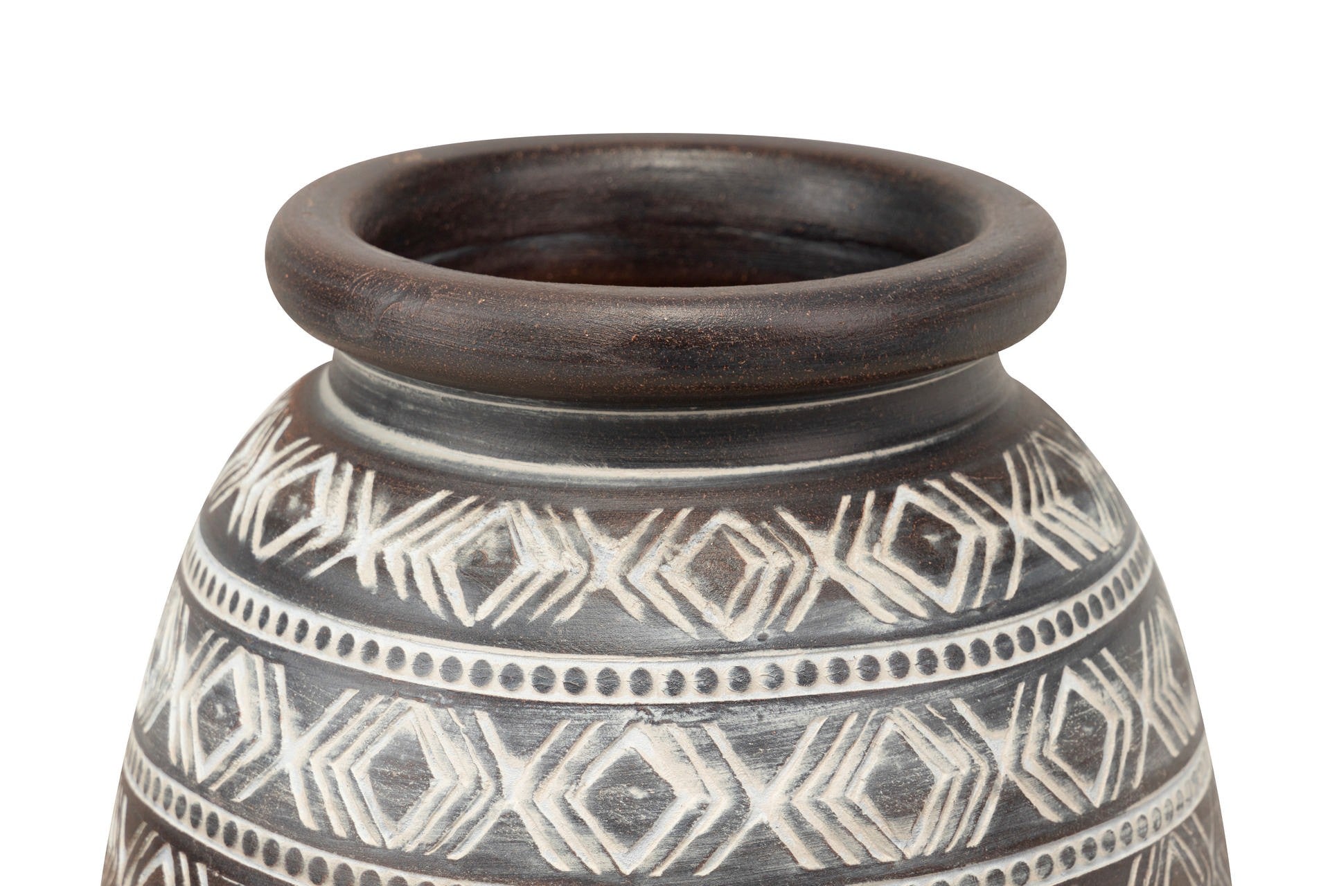 BROWN CERAMIC VASE 26x26x60 CM