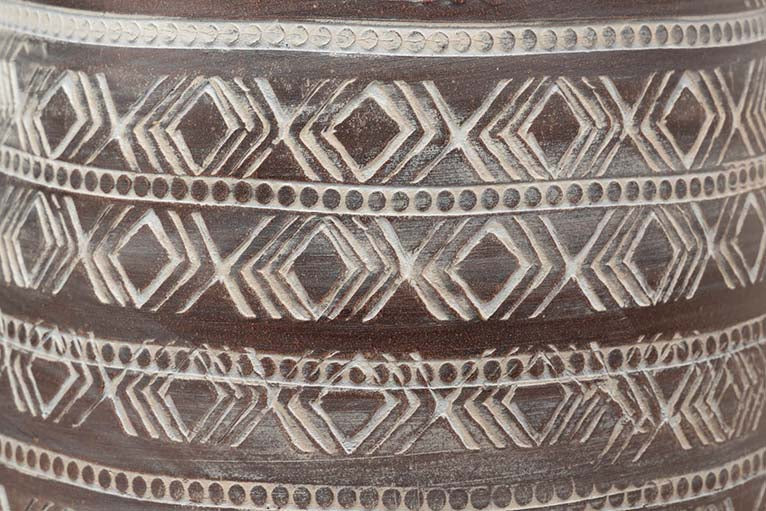 JARRON CERAMICA MARRON 26x26x60 CM