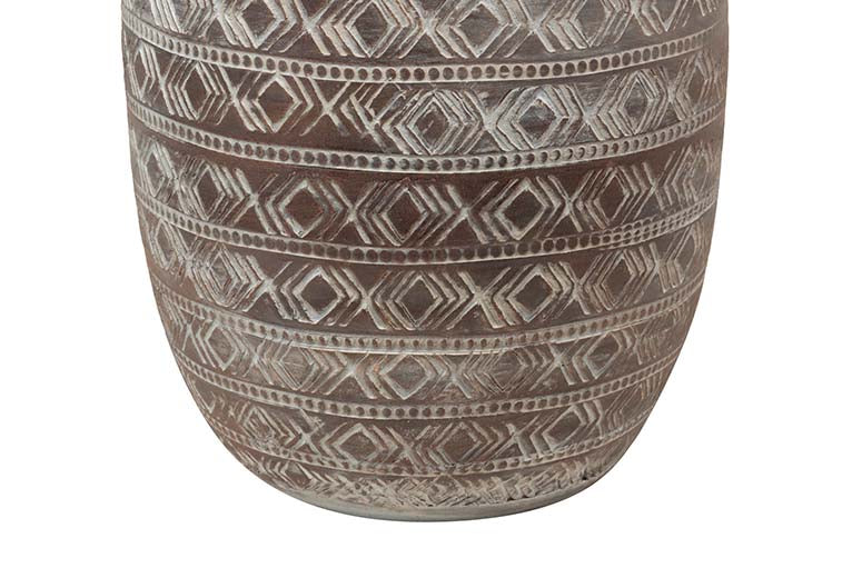 JARRON CERAMICA MARRON 26x26x60 CM