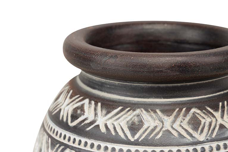 BROWN CERAMIC VASE 26x26x60 CM