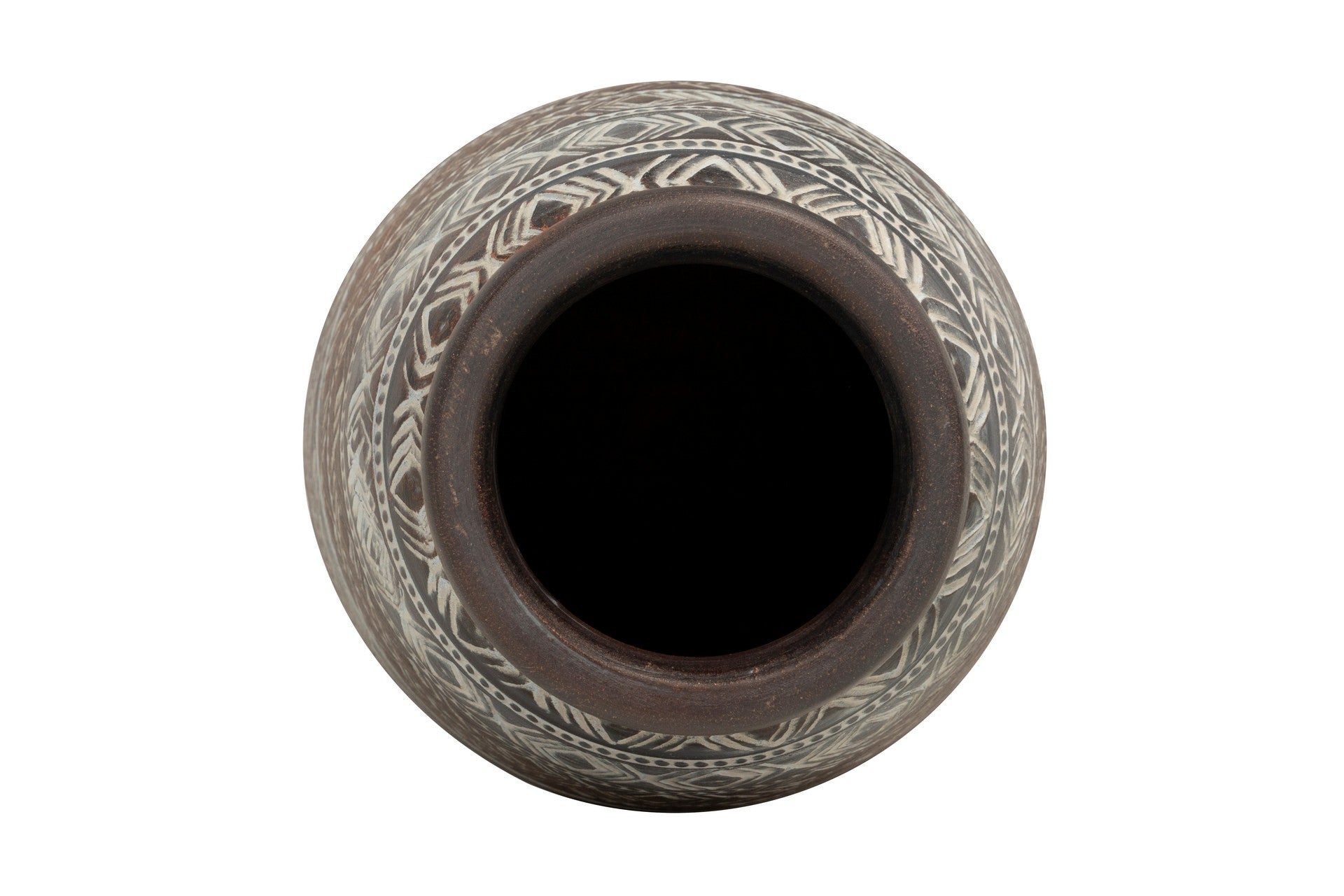 BROWN CERAMIC VASE 26x26x60 CM